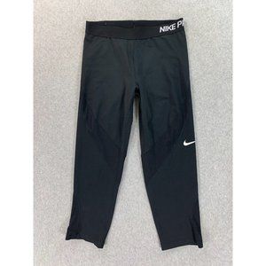 Nike Dri Fit 3/4 Length Compression Leggings (Women's Large) Black‎